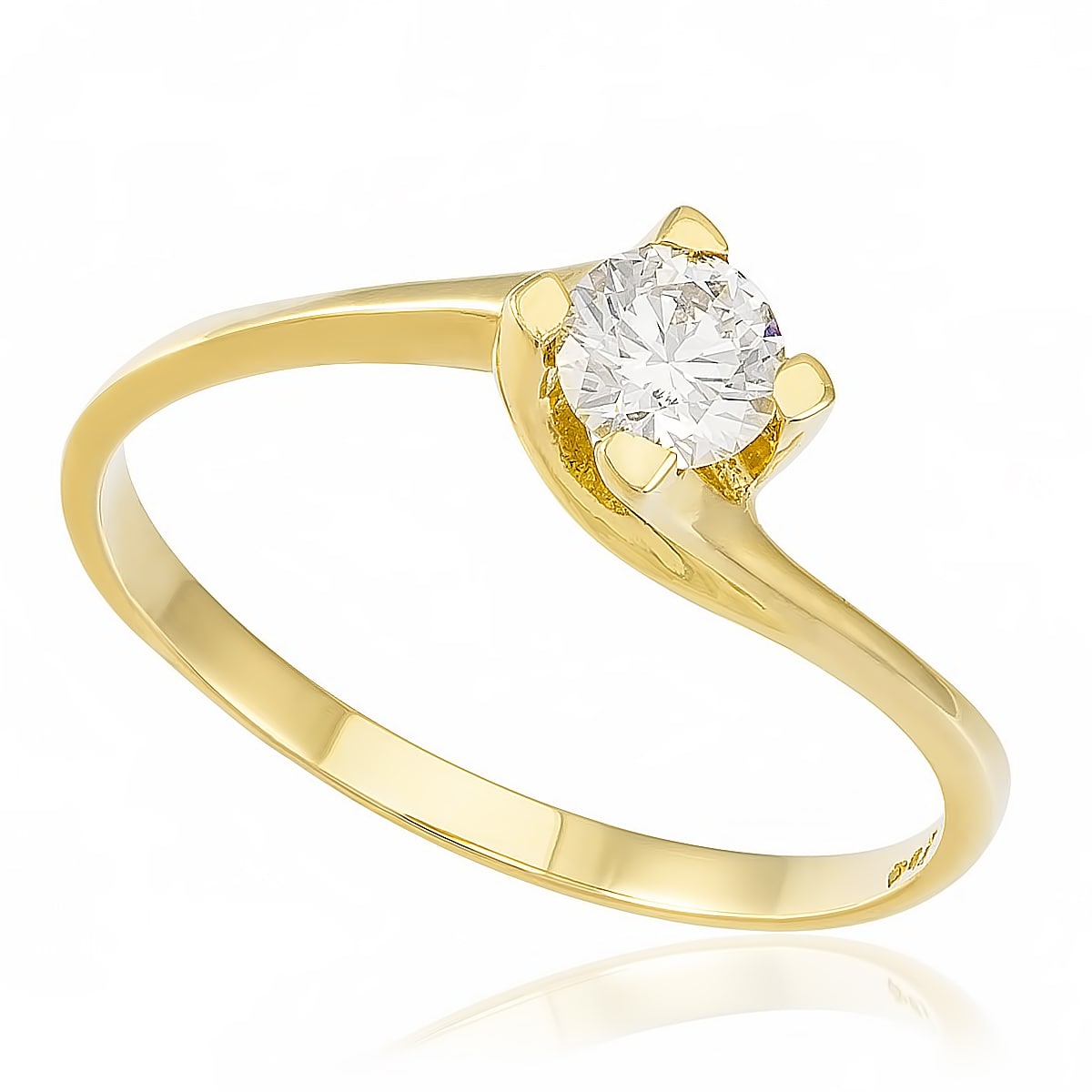 Solitário em Ouro 18k Emilly