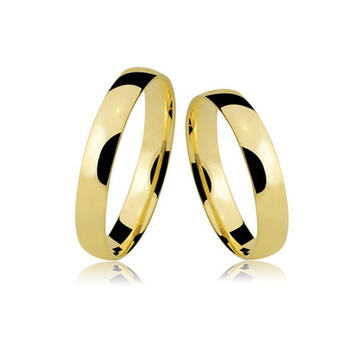 Alianças em ouro 18k 4g 3mm
