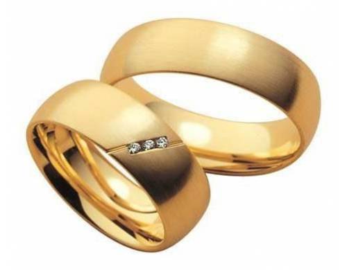 Alianças em ouro 18k 14g 6mm Fosca