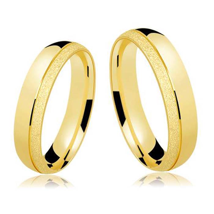 Alianças em ouro 18k 12g 6mm