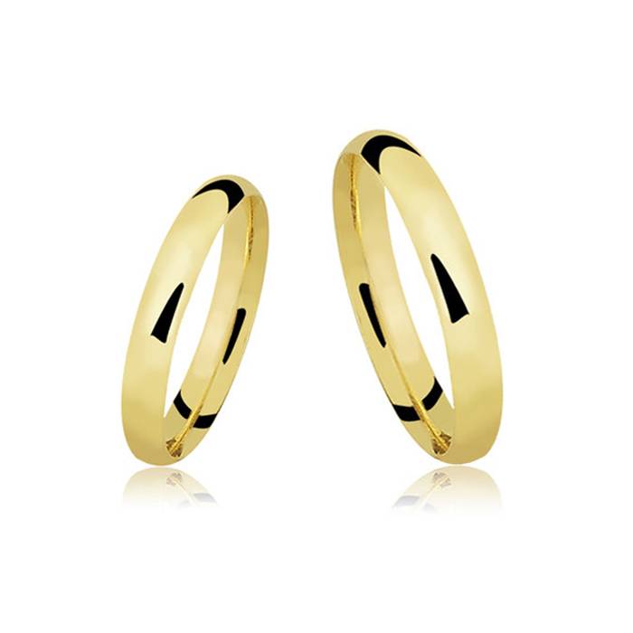 Alianças em ouro 18k 6g 3,5mm