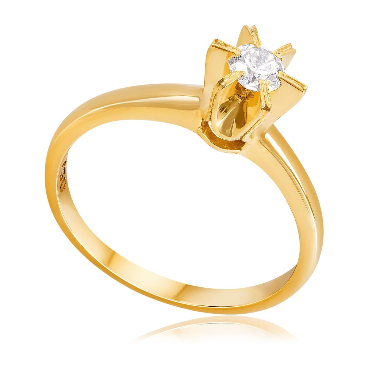 Solitário em Ouro 18k Cecília