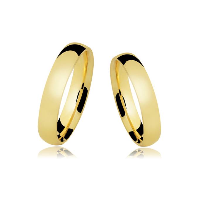 Alianças em ouro 18k 8 gramas 4mm
