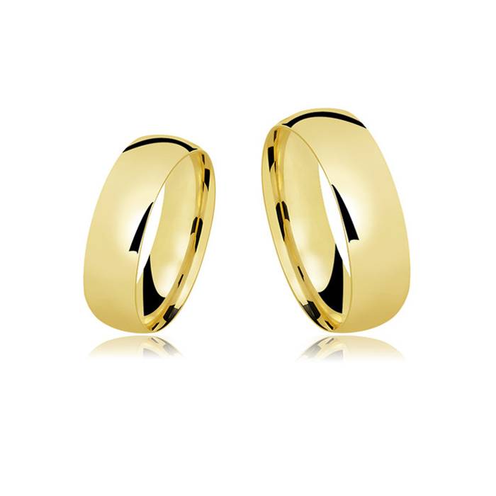 Alianças em ouro 18k 13g 6mm